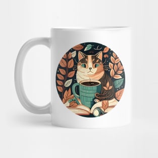 Cool Cat Coffee Reading Book, Catpuccino - Cat Lover Mug